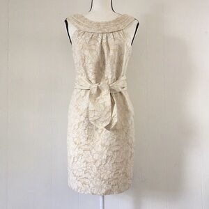 Etcetera Beige Floral Midi Dress